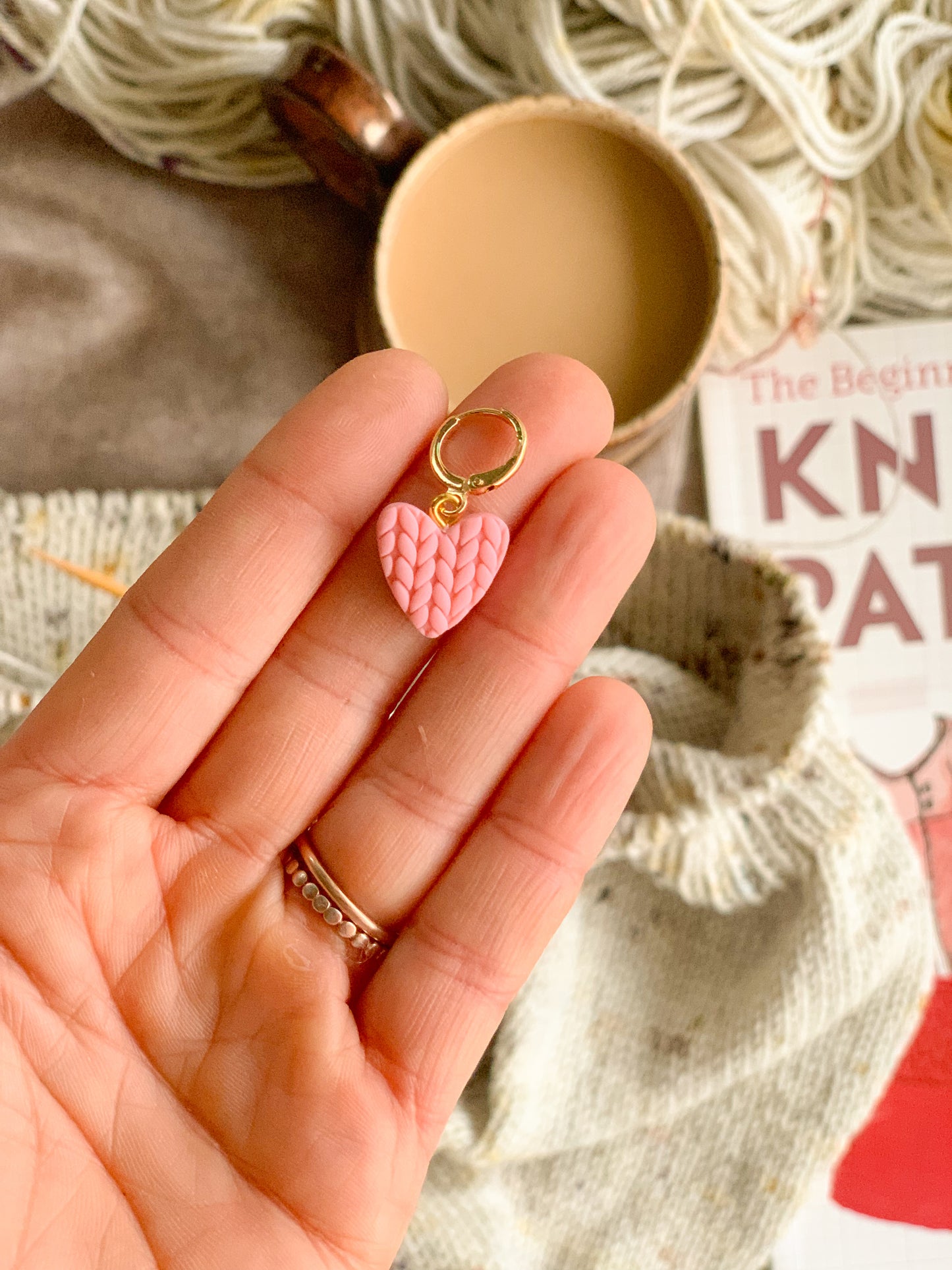 Knit Heart Stitch Marker